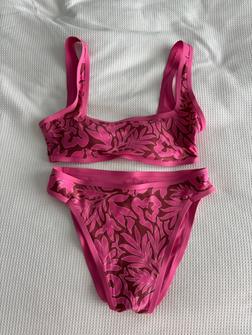 L*Space Pink Floral Two-Piece Bikini Set